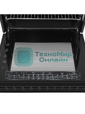 Шкаф духовой электрический Maunfeld AEOH60102B, 60л, дверца с 3 стеклами, черный