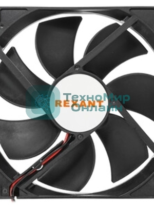 Вентилятор для корпуса Rexant RХ 12025MS 12 VDC черный, 120 мм, 2200 об/мин, 35 дБ, 2 pin