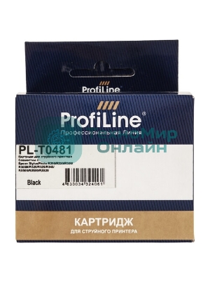 Картридж струйный ProfiLine PL-T0481 для принтеров Epson StylusPhoto R200/R220/R300/R300M/R320/R325/R340/RX500/RX600/RX620 Black водн