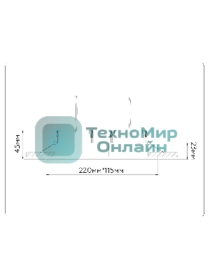 Светильник Ambrella light TN51919/2 WH белый GX53 max 12W 220*115*23