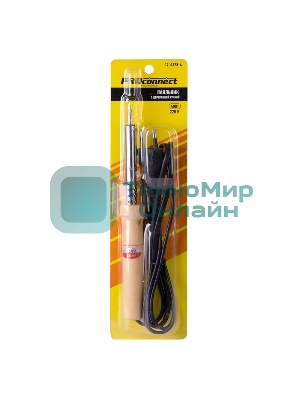 Паяльник ПД 220 В 40 Вт деревянная ручка (блистер) PROconnect 12-0175-4