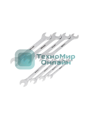 Набор ключей рожковых Rexant (8-24 мм), 8 шт., CrV, зеркальное хромирование