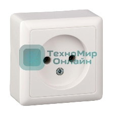 Розетка 1-м ОП Хит 10А IP20 без заземл. белый SchE RA10-131-B