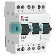 Переключатель трехпозиционный 3п 63А Basic EKF tps-3-63