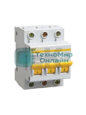 Выключатель автоматический модульный 3п B 20А 4.5кА ВА47-29 IEK MVA20-3-020-B