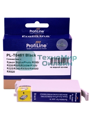 Картридж струйный ProfiLine PL-T0481 для принтеров Epson StylusPhoto R200/R220/R300/R300M/R320/R325/R340/RX500/RX600/RX620 Black водн