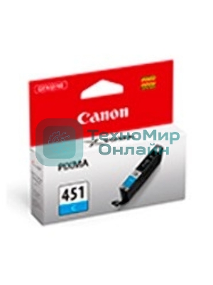 Картридж струйный CLI-451C (6524B001) для Canon PIXMA iP7240/MG6340/MG5440, Голубой, 332стр.