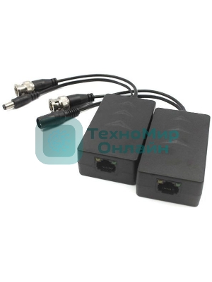 Приемопередатчик 1-канальный пассивный HDCVI/TVI/AHD видеосигнала по витой паре вместе с питанием