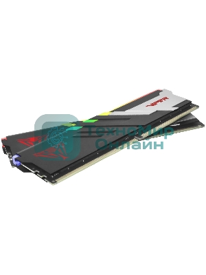 Оперативная память Patriot Viper Venom, DDR5, 32Gb (2x16Gb), 6400MHz, CL32, DIMM, с радиаторами, RGb, черный