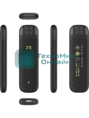 Модем 3G/4G ZTE F30Pro USB Wi-Fi VPN Firewall +Router внешний черный