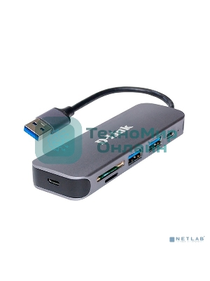 USB-концентратор D-Link DUB-1325/A1A с 2 портами USB 3.0, 1 портом USB Type-C, слотами для карт SD и microSD и разъемом USB 3.0