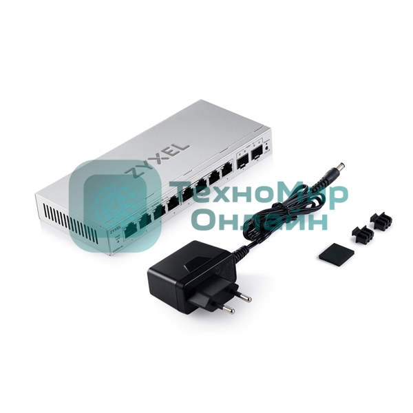 Коммутатор ZYXEL Web-managed Gigabit Switch Zyxel GS1200-10v3, 8xRJ-45: 1G, 2xSFP, desktop, fanless