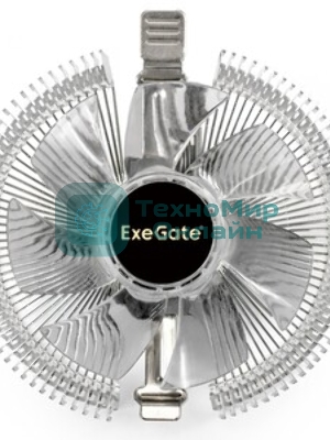 Кулер для процессора ExeGate Wizard EE91-PWM.BLUE серебристый, 90 мм, алюминий, 2400 об/мин, 24 дБ, 4 pin, 75 Вт, 50 мм