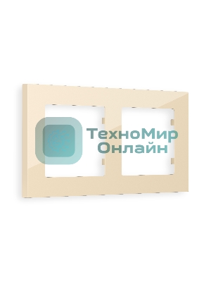 Рамка ALFA Techno (Бежевый глянец) 2-ая AF220302