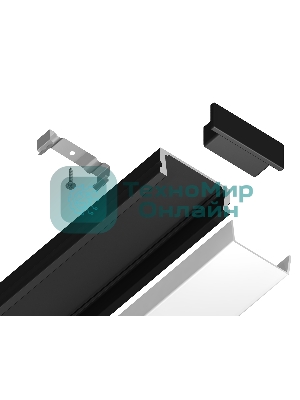 Алюминиевый профиль Ambrella light GP1700BK черный 2000*15.5*6