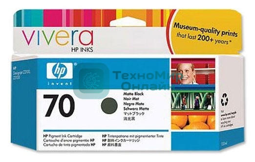 Картридж струйный HP №70 C9448A черный матовый для HP DJ Z2100/Z3100 (130мл)