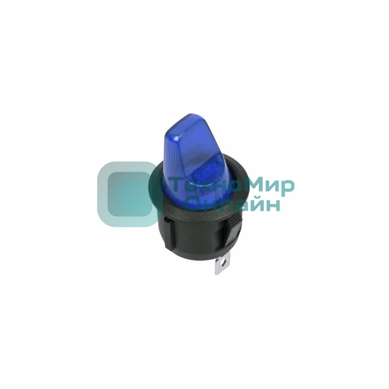 Выключатель клавишный Rexant круглый 250V 6А (3с) ON-OFF синий