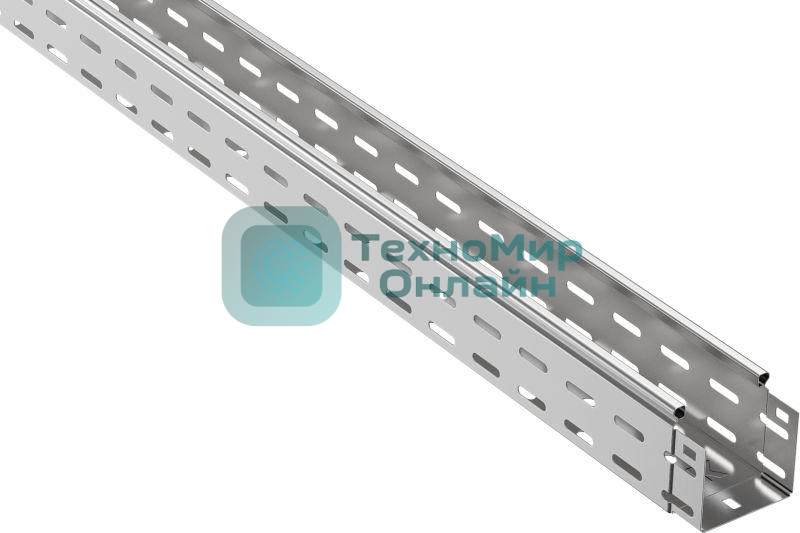 Лоток листовой перфорированный 100х80 L3000 сталь 0.7мм IEK CLP10-080-100-3
