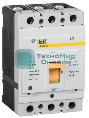 Выключатель автоматический 3п 315А 35кА ВА44-37 IEK SVA4410-3-0315-35