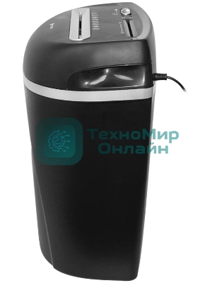 Шредер ГЕЛЕОС Уничтожитель документов УП23-4 DIN P-4 (4 ур-нь секр.), фрагмент 3,9х35мм, 14-16 лист (70г/м2), CD/пл.карты/скрепки/скобы, 23 л.