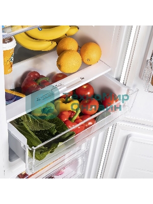 Холодильник Maunfeld MFF176SFW белый двухкамерный 187/75л морозилка снизу, ручная разморозка