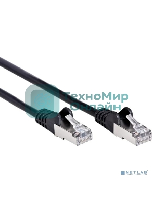 Патч-корд литой AOpen ANP522B-BK-0.5M FTP cat.5e (7/0.16) черный 0,5m