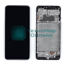 Дисплей для Samsung Galaxy M22 SM-M225F в сборе с тачскрином и рамкой OLED черный