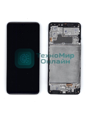 Дисплей для Samsung Galaxy M22 SM-M225F в сборе с тачскрином и рамкой OLED черный