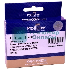 Картридж струйный ProfiLine PL-T0481 для принтеров Epson StylusPhoto R200/R220/R300/R300M/R320/R325/R340/RX500/RX600/RX620 Black водн