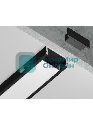 Алюминиевый профиль Ambrella light GP1700BK черный 2000*15.5*6