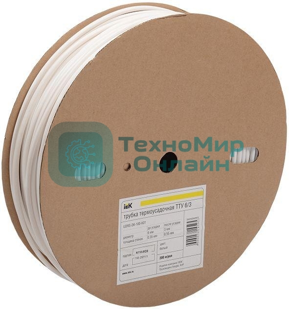 Трубка термоусадочная тонкостен. ТТУ-30/15 черный (уп.50м) IEK UDRS-D30-50-K02