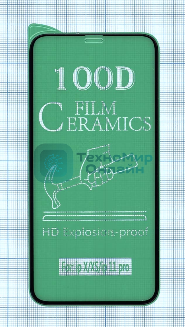 Керамическая пленка (стекло) для Iphone X/XS/11 PRO черный