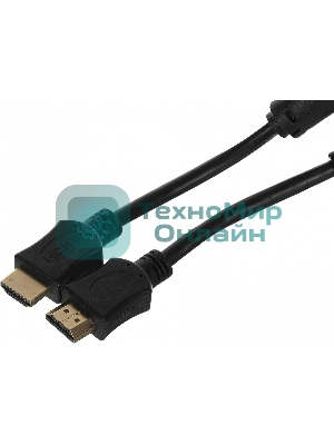 Кабель соединительный аудио-видео Premier 5-813 HDMI (m)/HDMI (m) 5м. феррит.кольца Позолоченные контакты черный