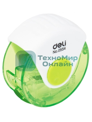 Точилка для карандашей ручная Deli E0554 1 отверстие пластик ассорти европодвес