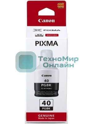 Контейнер с чернилами Canon GI-40 BK для GM2040/G5040/G6040. Черный. 6000 страниц.