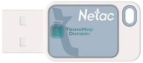Флешка USB Netac UA31 (NT03UA31N-016G-20BL), 16Gb, USB 2.0, R/W 110/45, синий/белый