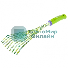 Грабли веерные 9-зубые Palisad, 130х415 мм, стальные, пластиковая рукоятка