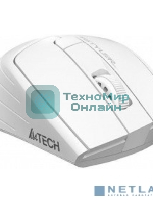 Мышь беспроводная A4Tech Fstyler FG30 белый/серый, 2000 dpi, радиоканал, USB, кнопки - 5