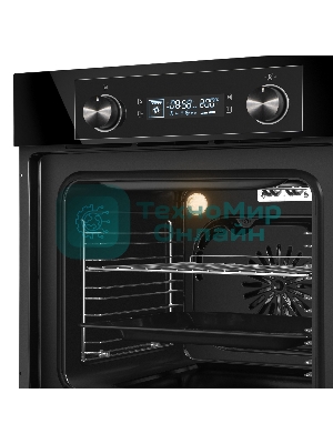 Шкаф духовой электрический Maunfeld AEOH60102B, 60л, дверца с 3 стеклами, черный