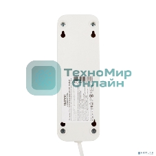 Удлинитель Rexant 3 гнезда, 3 м, 2х0.75 мм², б/з, белый (Сделано в России)