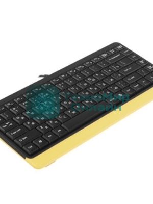 Комплект клавиатура+мышь A4Tech FStyler F1110 проводной, USB, 2000 DPI, чёрный/жёлтый