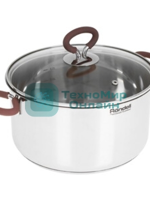 Кастрюля Rondell Etery RDS-1600 5.1 л. d=24 см (с крышкой) сталь