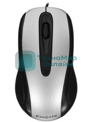 Мышь проводная ExeGate Professional Standard SH-9026S серебристый, 1000 dpi, USB, кнопки - 3
