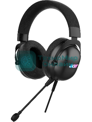 Гарнитура Acer AHW122 чёрный, проводная, USB, подсветка