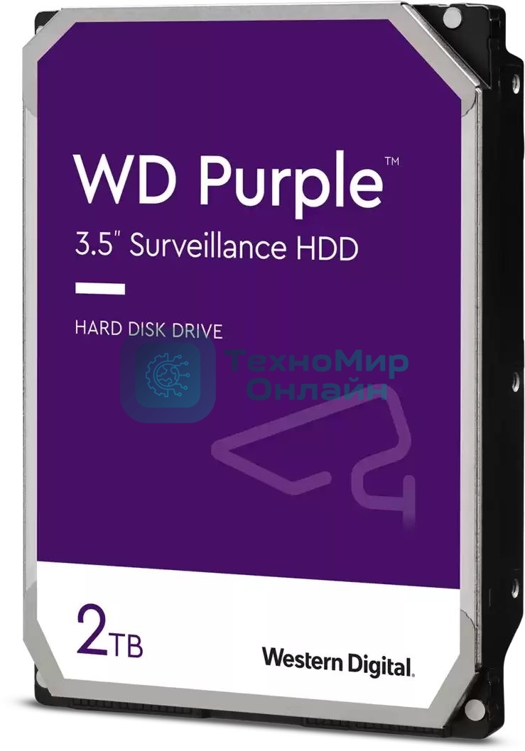 Жесткий диск Western Digital 2Tb SATA-III Surveillance Purple (5400rpm) 64Mb 3.5