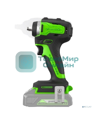 Гайковерт ударный аккумуляторный Greenworks G24IW200 24V, 200 Нм, бесщеточный, 3/8'', 1х2Ач,ЗУ,кор 3803607CUA