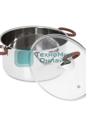 Кастрюля Rondell Etery RDS-1600 5.1 л. d=24 см (с крышкой) сталь