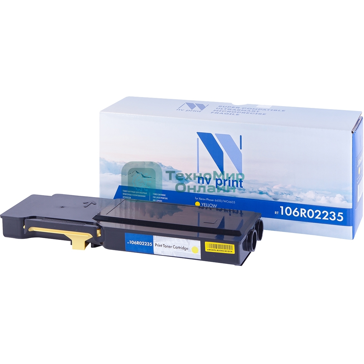Картридж лазерный NVPrint совместимый Xerox 106R02235 Yellow для Phaser 6600/WC6605 (6000k)