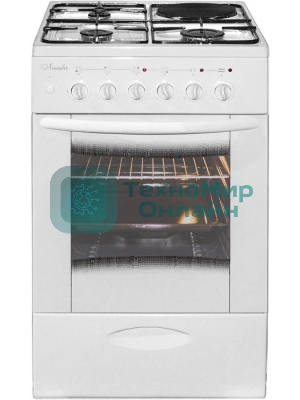 Комбинированная плита Лысьва ЭГ 1/3г01 МС-2у бел,стек крышк 