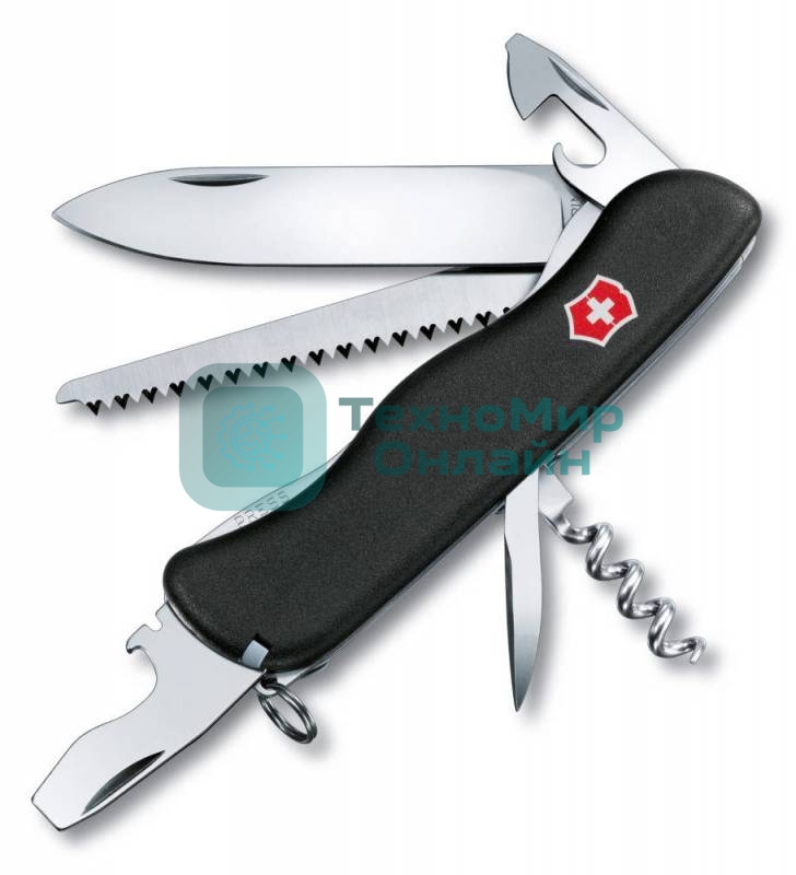Нож перочинный Victorinox Forester (0.8363.3) 111мм 12функций черный карт.коробка